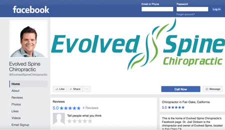 Evolved-Spine-Chiropractic-Facebook-Five-StarReviews Evolved Spine Chiropractic five star reviews from facebook screenshot