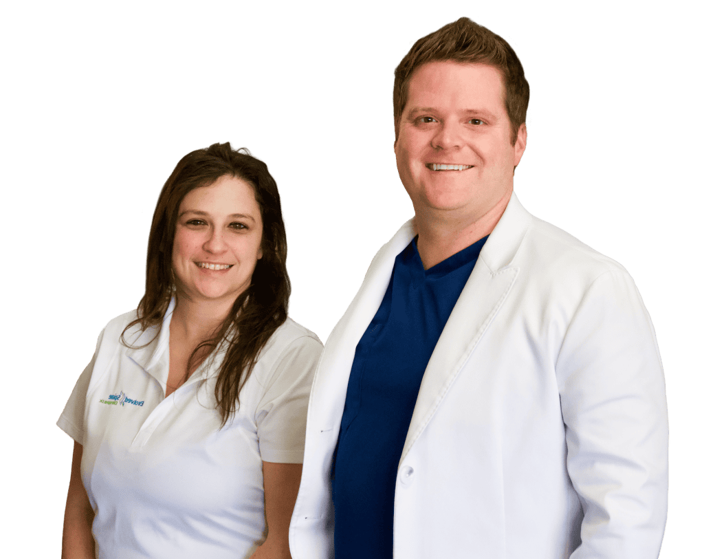 Dr. Joel Dickson & his assistant